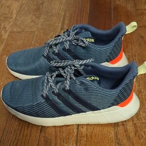 Adidas Men's Navy and Orange Sneakers